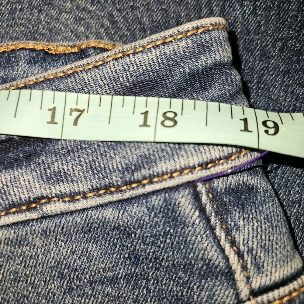 MoCo Boutique Blue Jean 18W Tummy Control Slimming Can't Cuff This Mom Blue - Picture 3 of 9